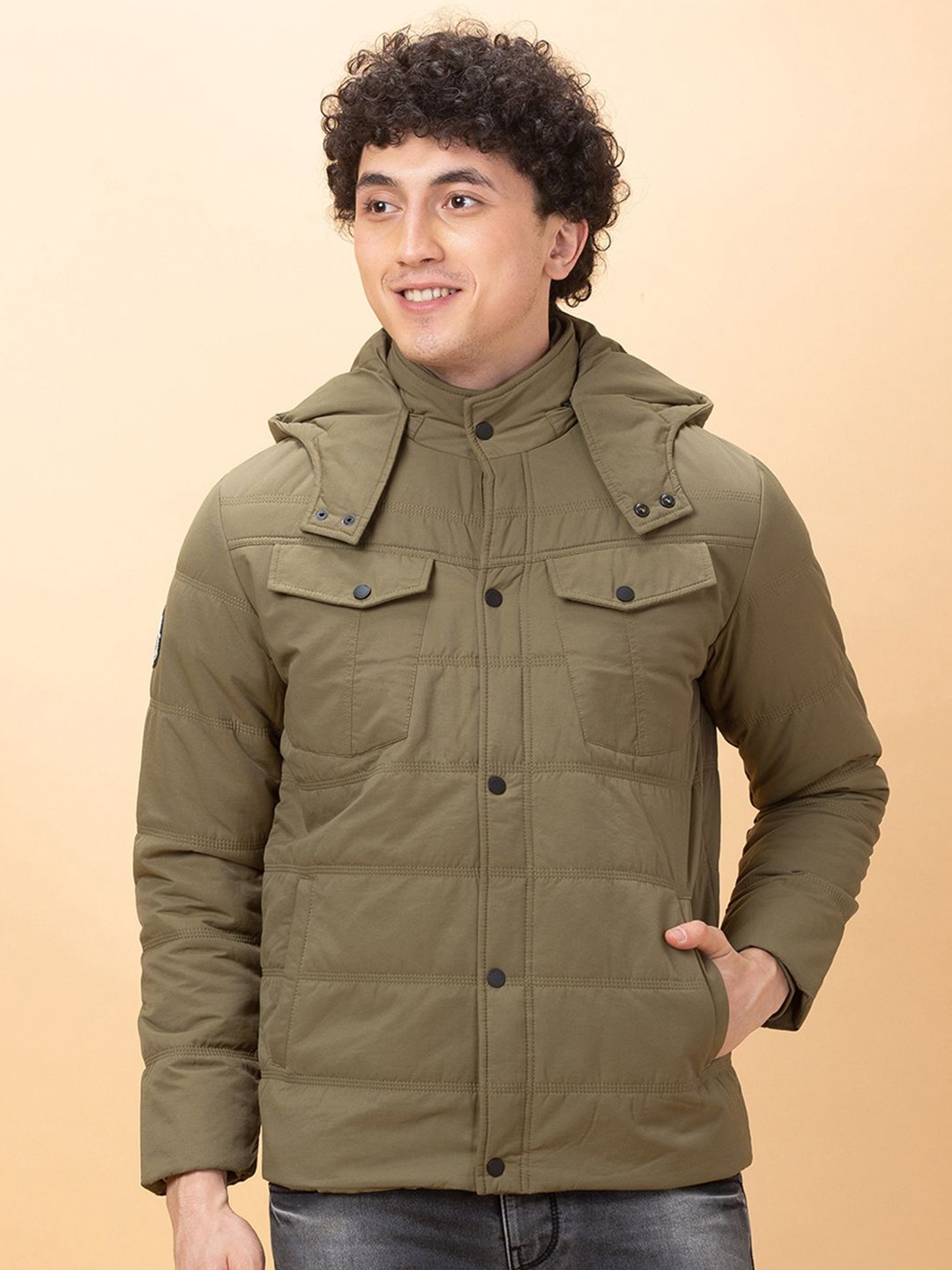 

Being Human Padded Jacket, Green