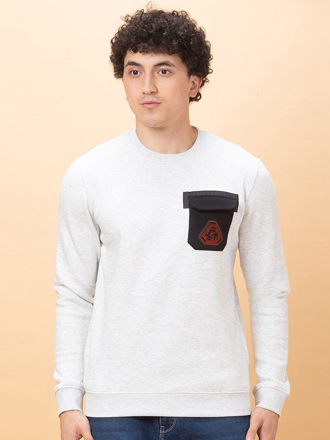 

Being Human Men Printed Sweatshirt, Grey