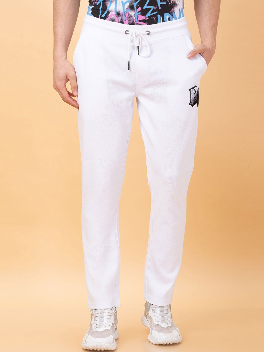 

Being Human Men Mid Rise Track Pants, White