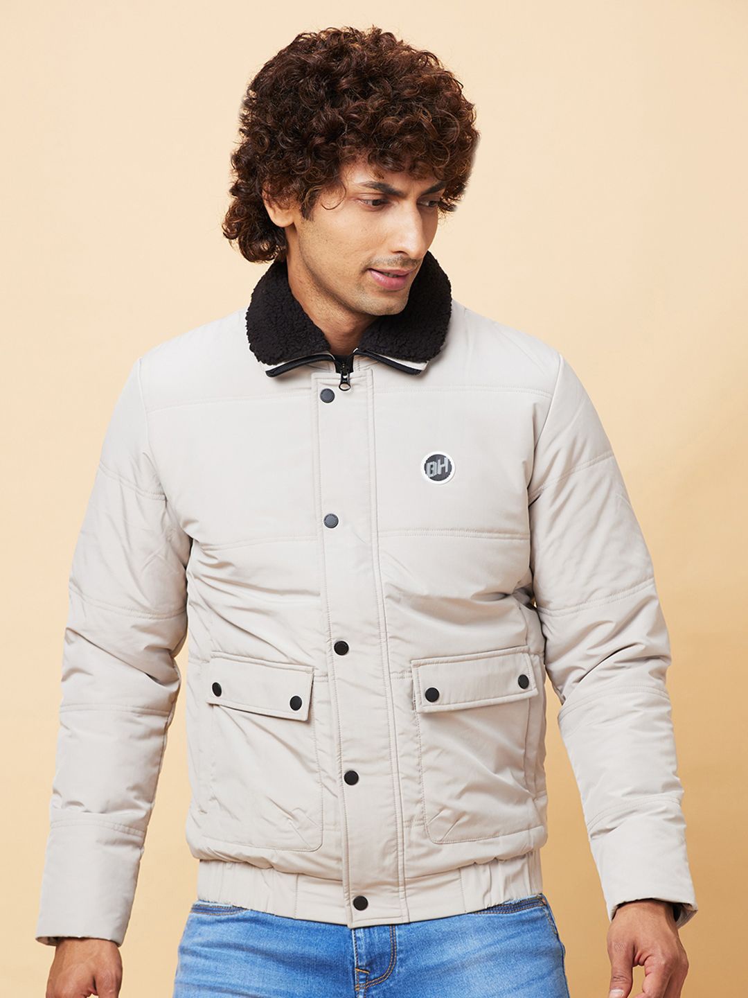 

Being Human Padded Jacket, Beige