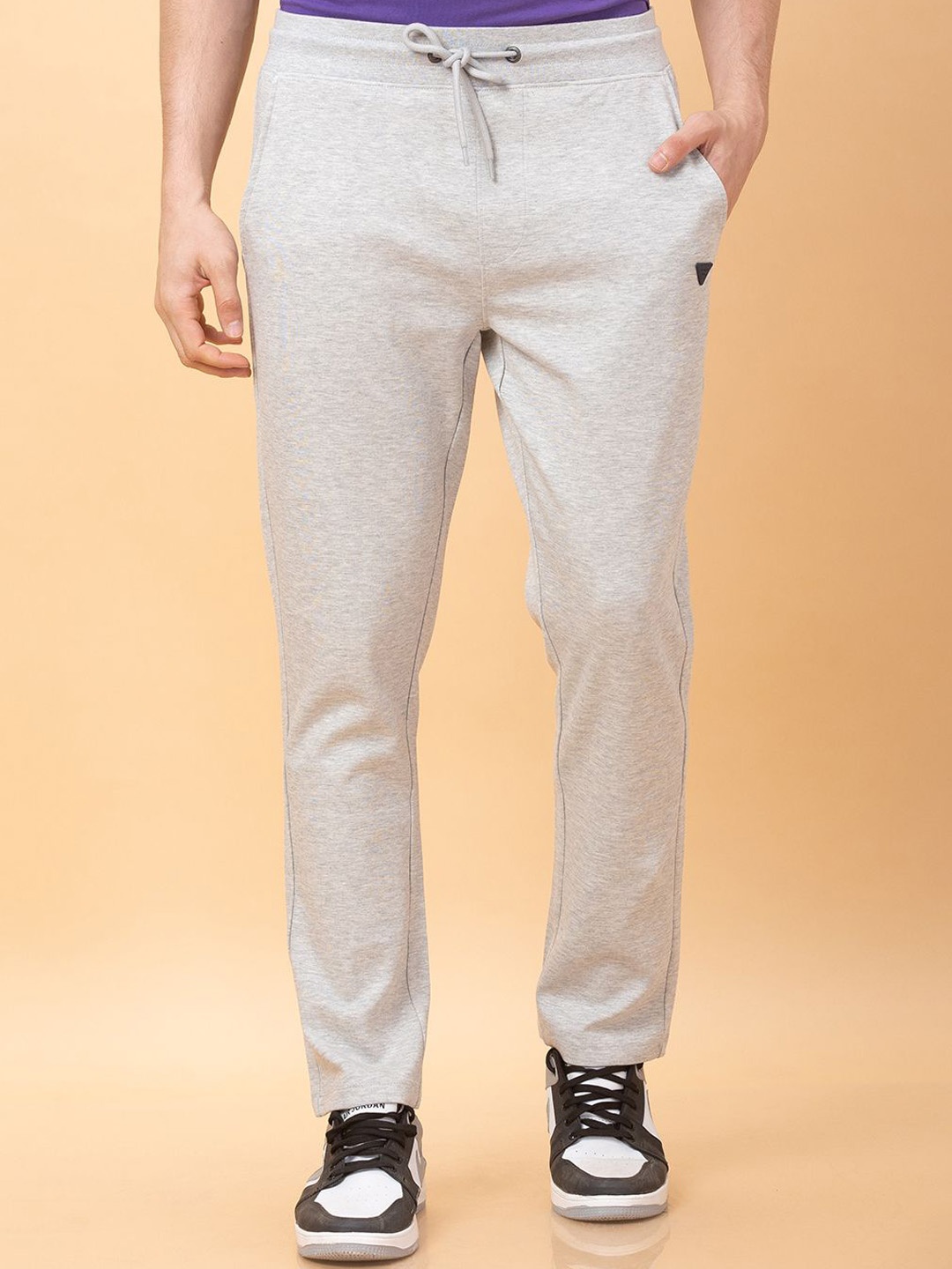 

Being Human Men Mid Rise Track Pants, Grey