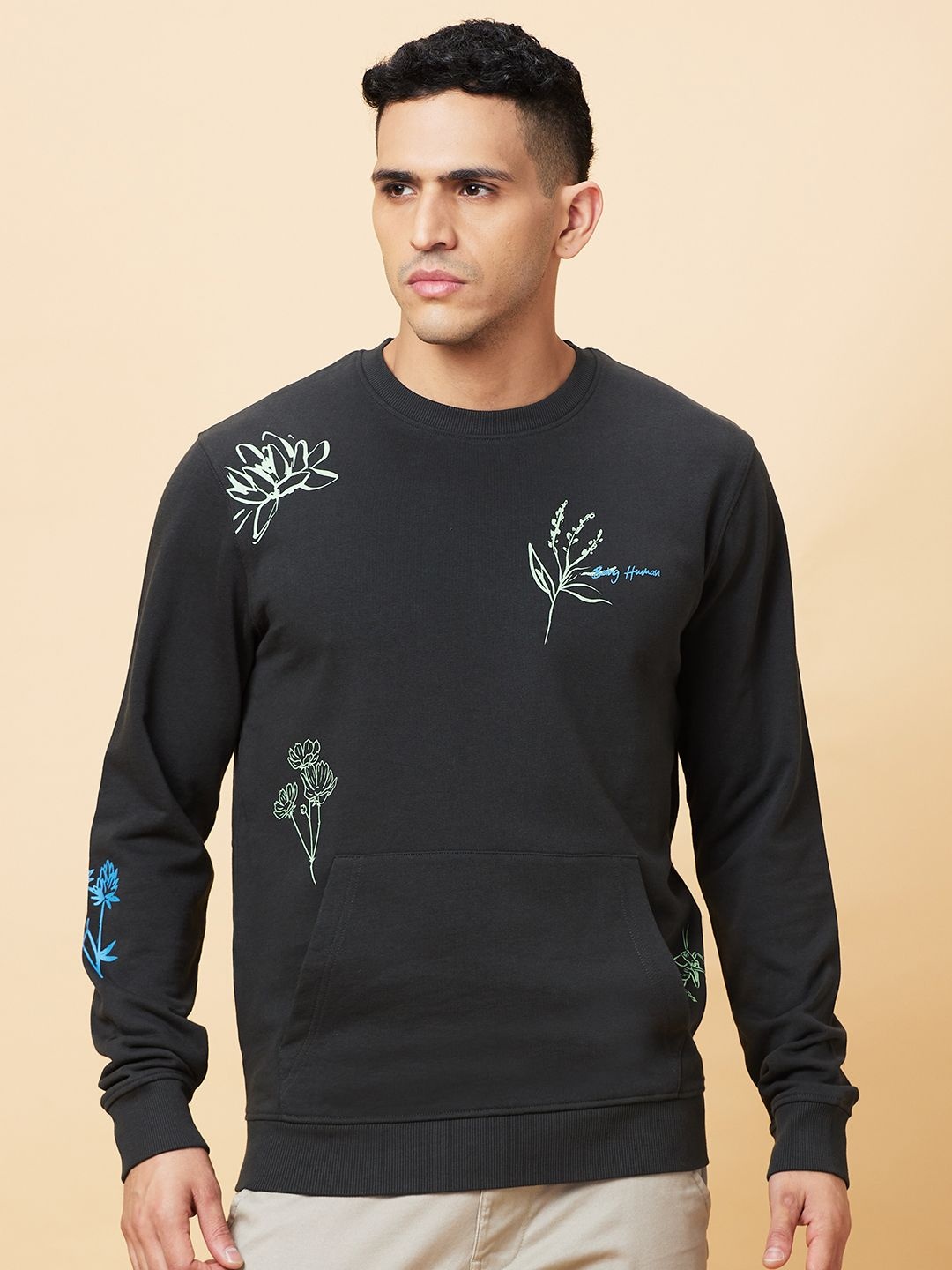 

Being Human Men Printed Sweatshirt, Grey