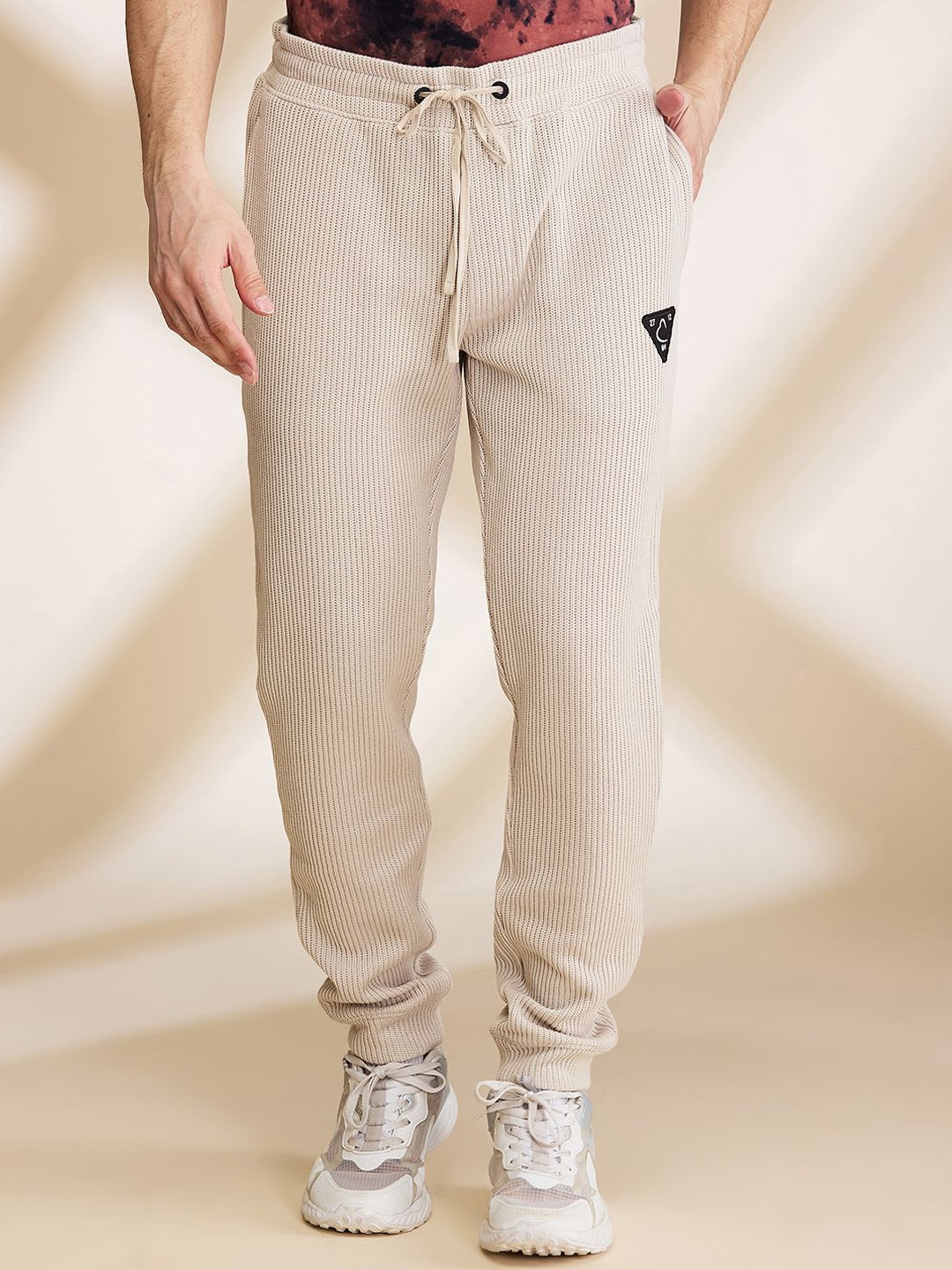 

Being Human Men Mid Rise Joggers, White