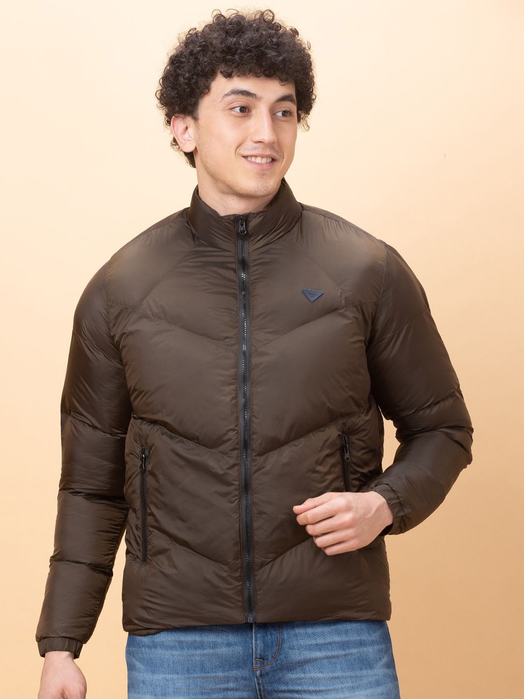 

Being Human Men Padded Jacket, Brown