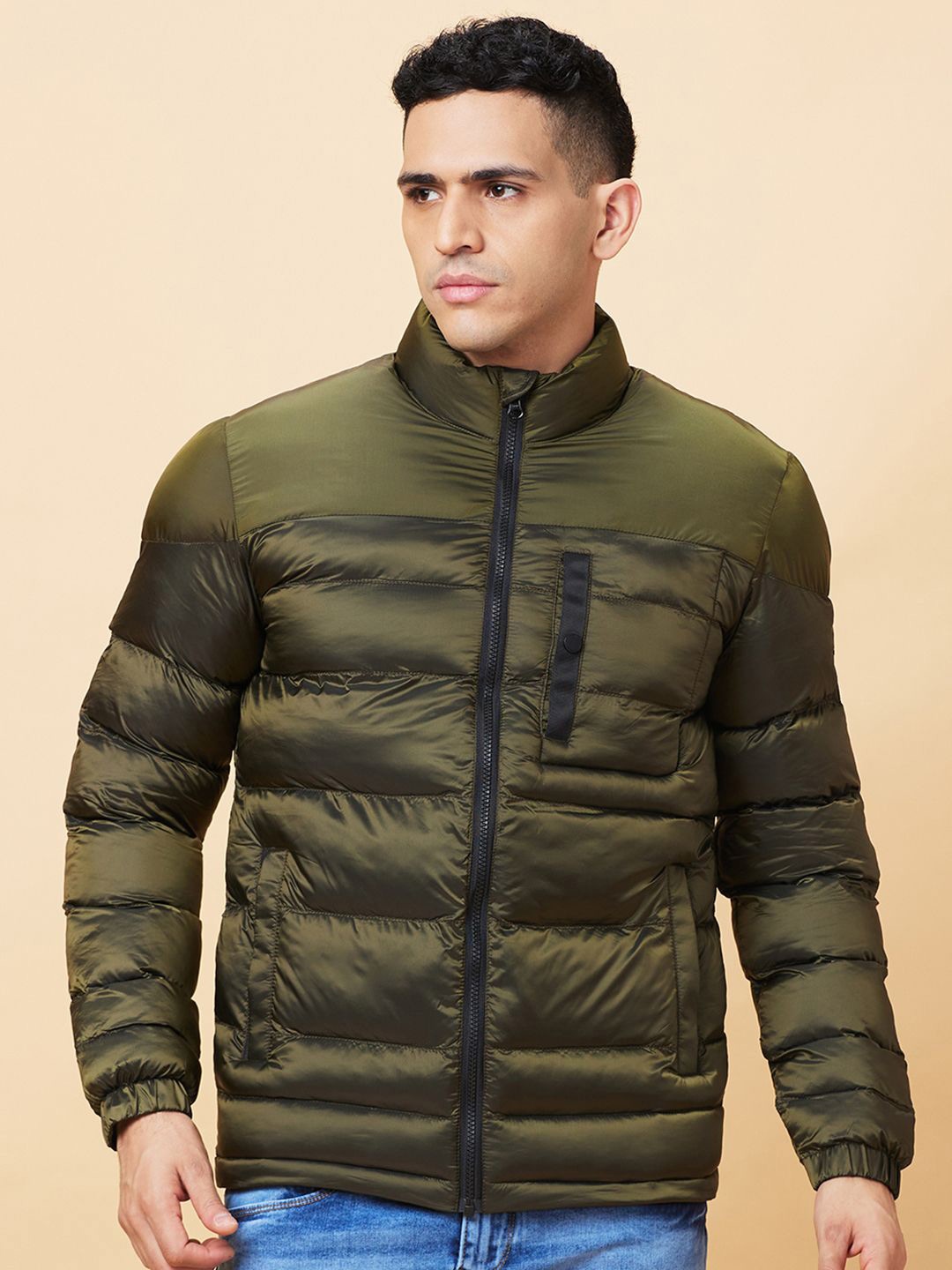 

Being Human Padded Jacket, Green