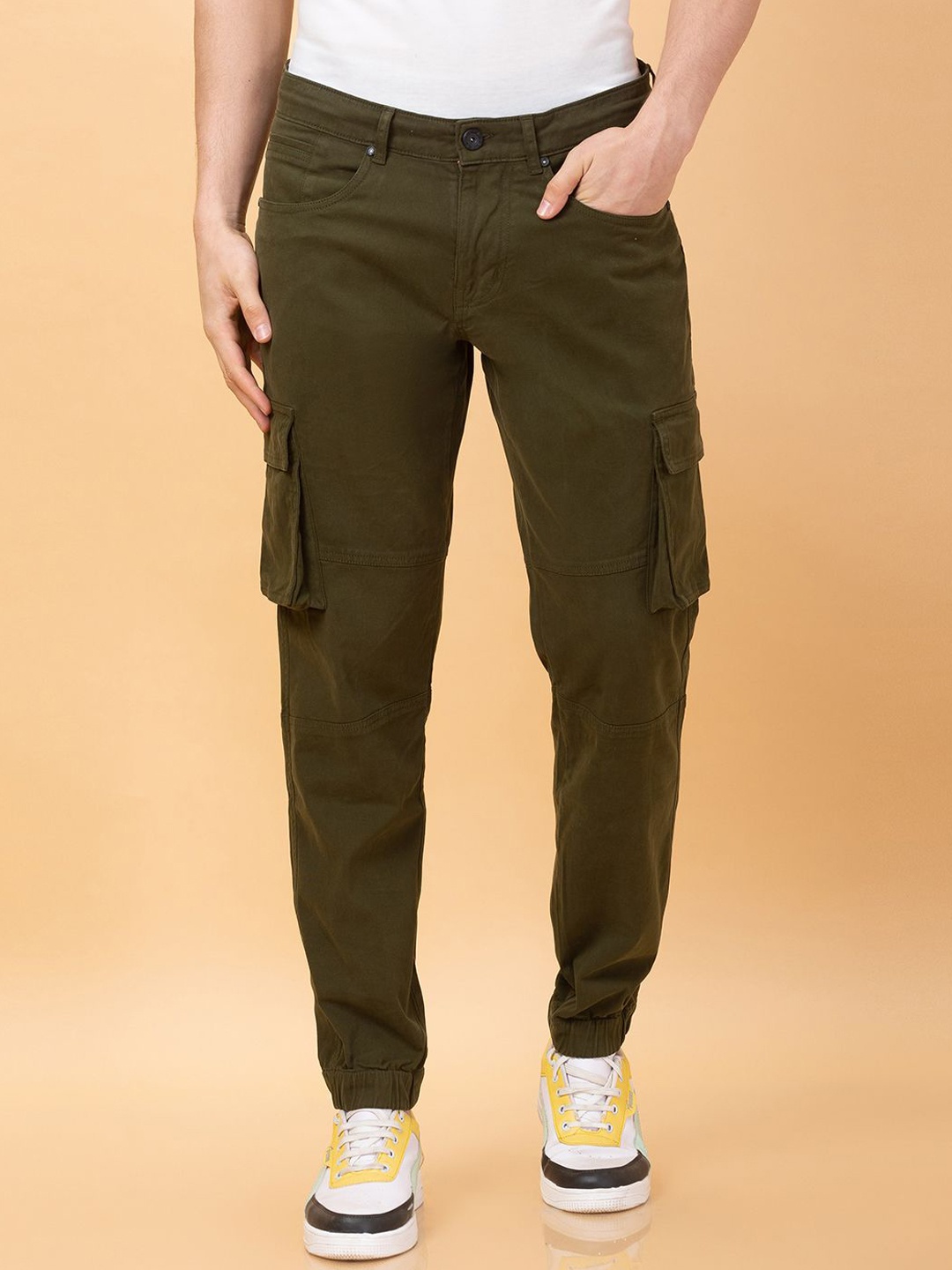 

Being Human Men Cargos Trousers, Olive