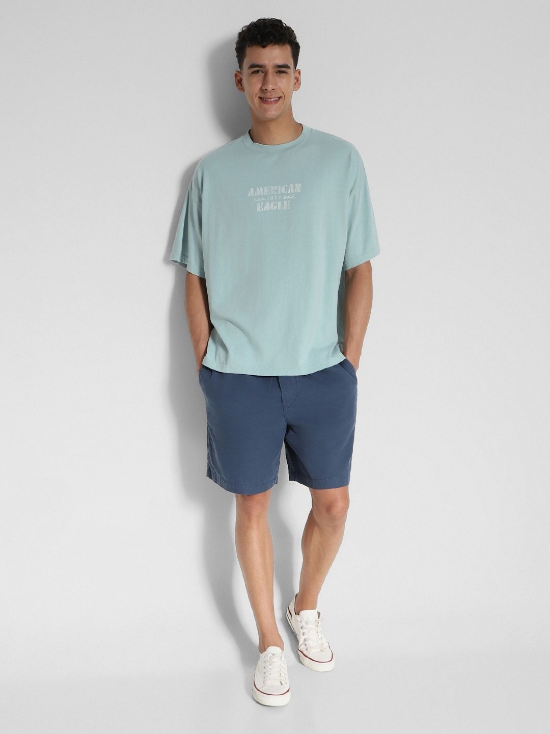 AMERICAN EAGLE OUTFITTERS Men Typography T-shirt, Blue