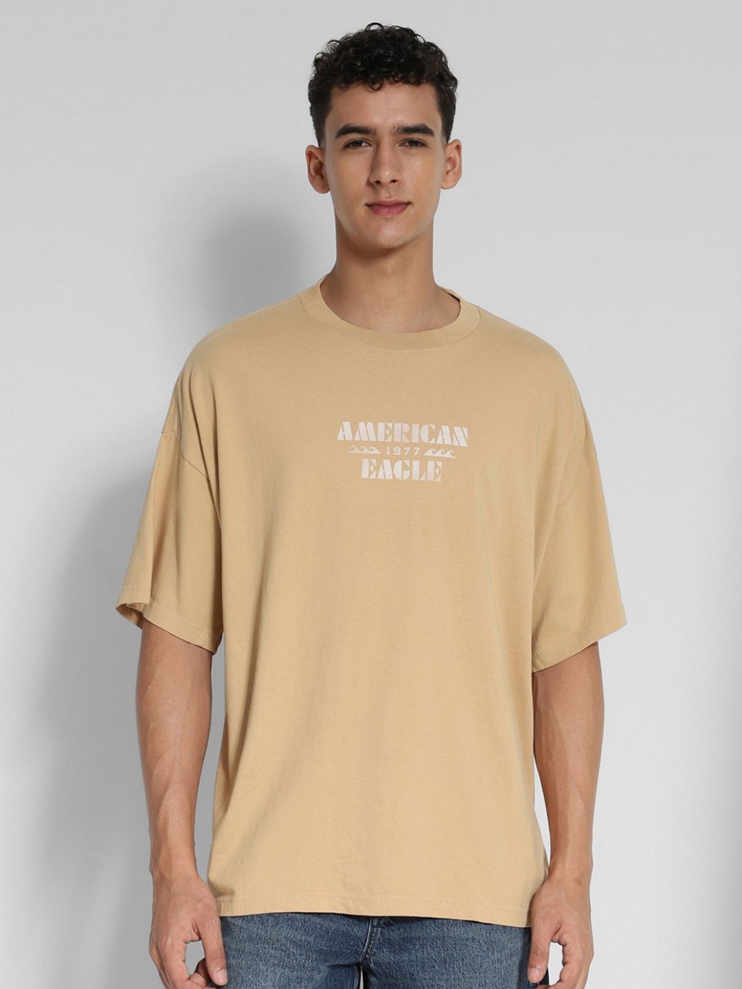 

AMERICAN EAGLE OUTFITTERS Men Typography T-shirt, Beige