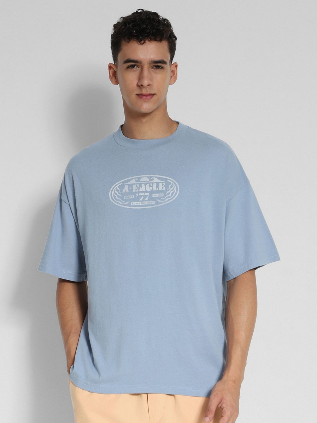 AMERICAN EAGLE OUTFITTERS Men Typography T-shirt, Blue