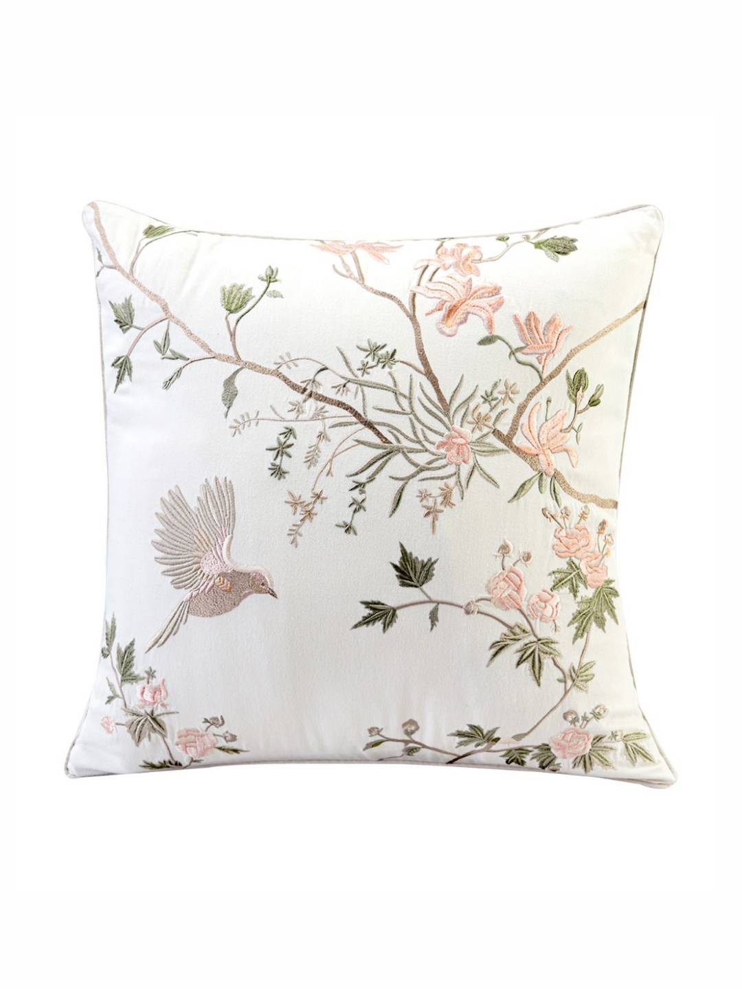 

Mirooh White Printed Cotton Cushions