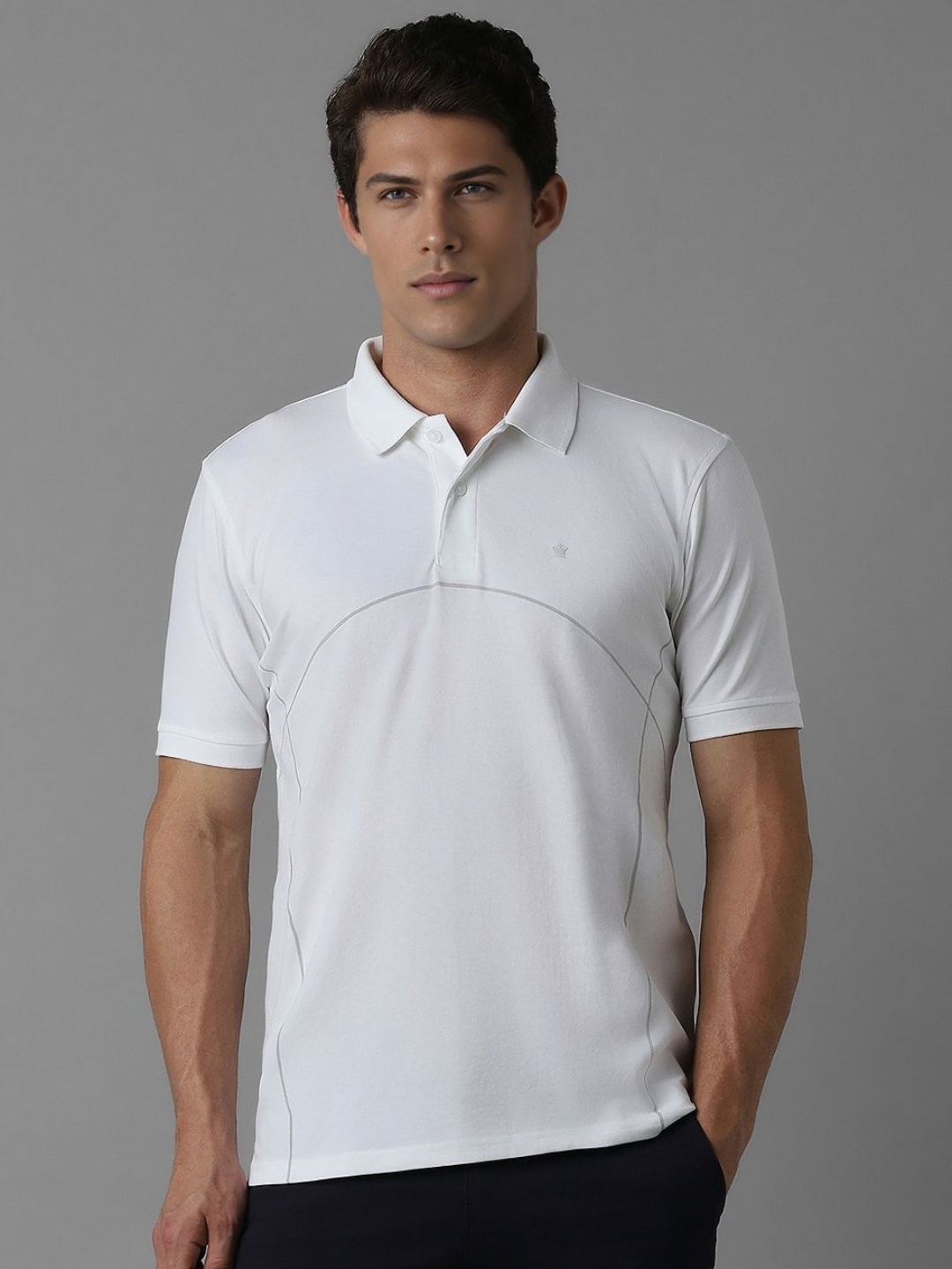 

Louis Philippe Men Polo Collar Pockets T-shirt, White