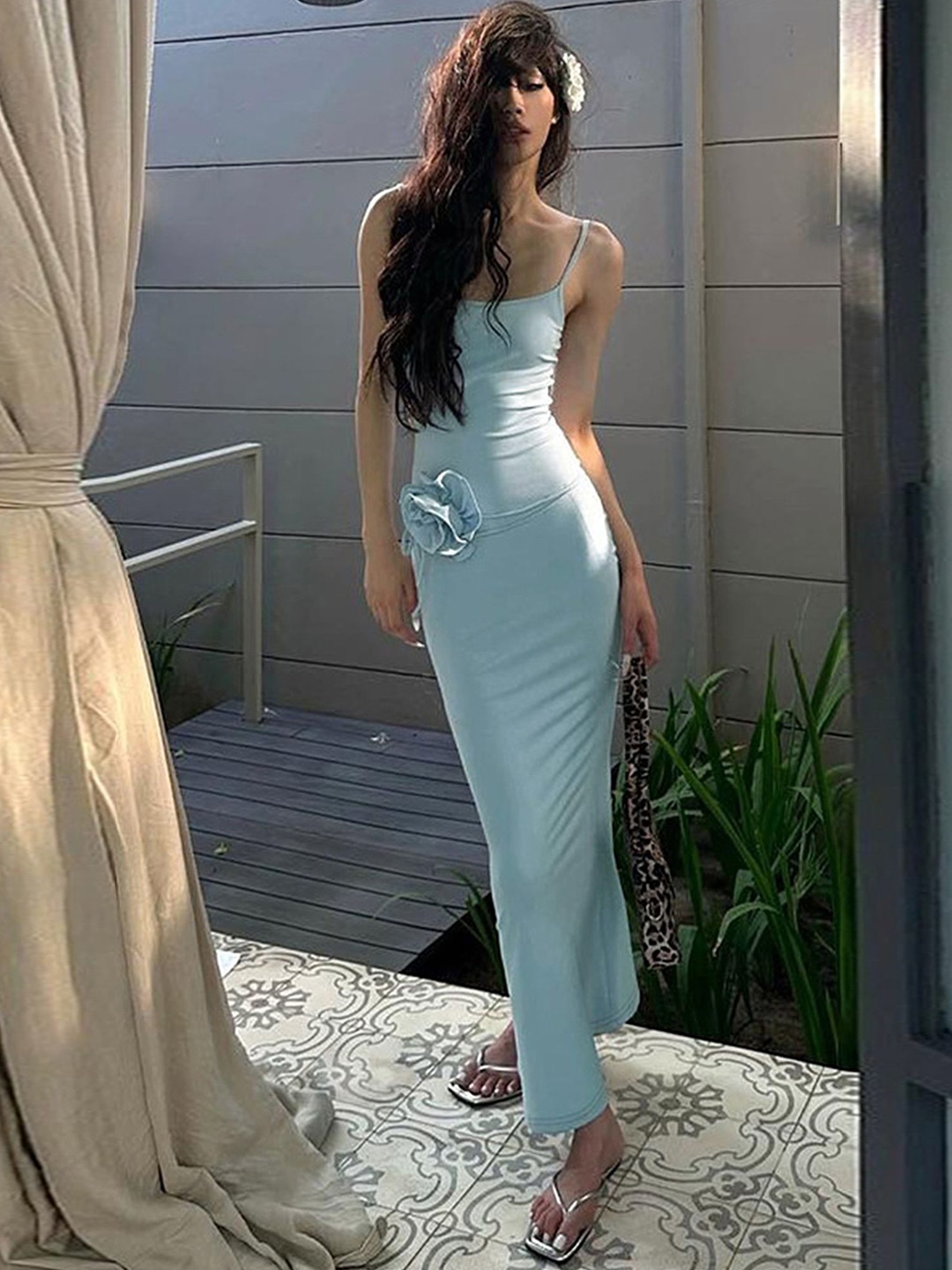 

LULU & SKY Bodycon Maxi Dress, Blue