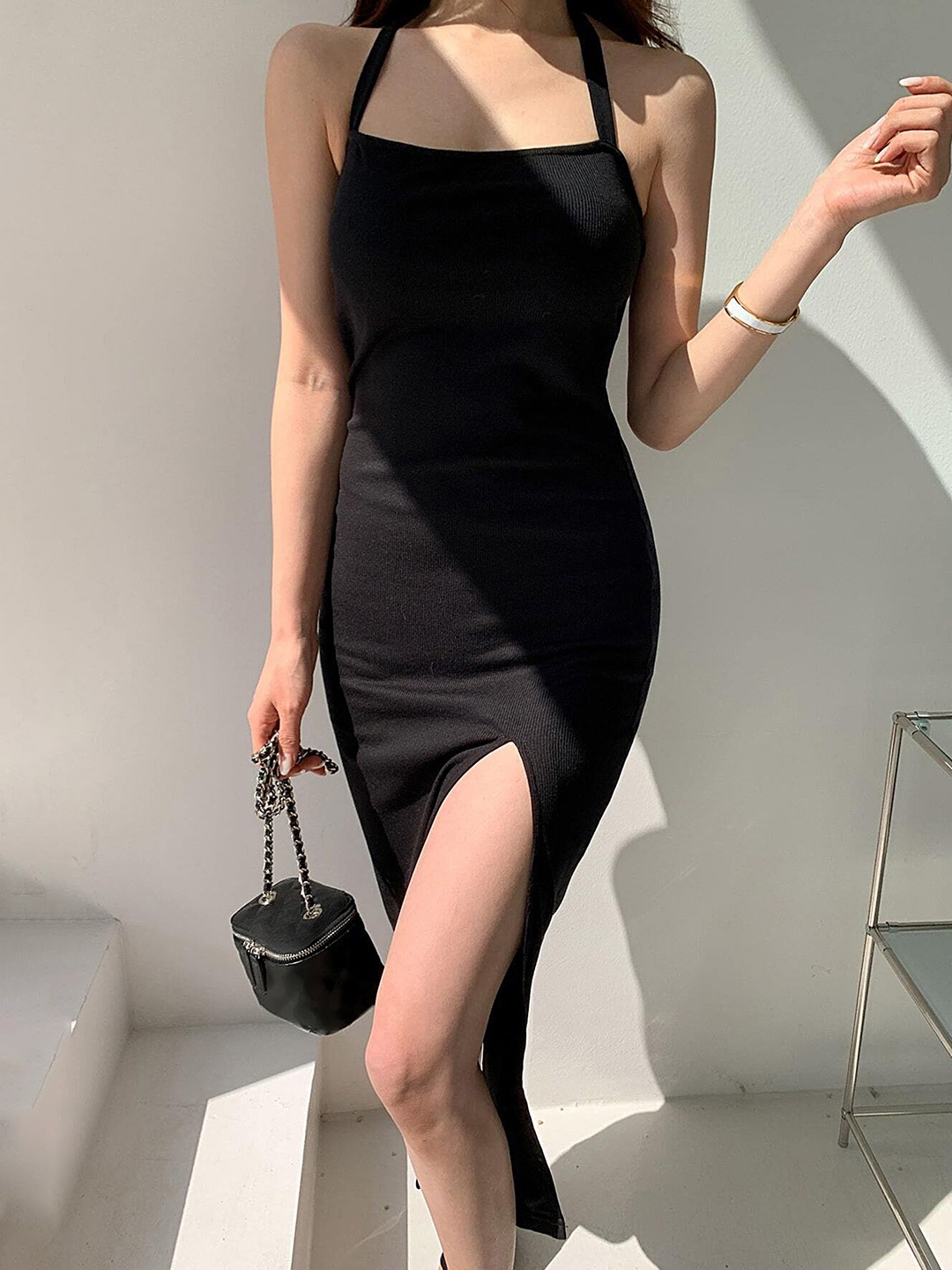 

LULU & SKY Bodycon Midi Dress, Black