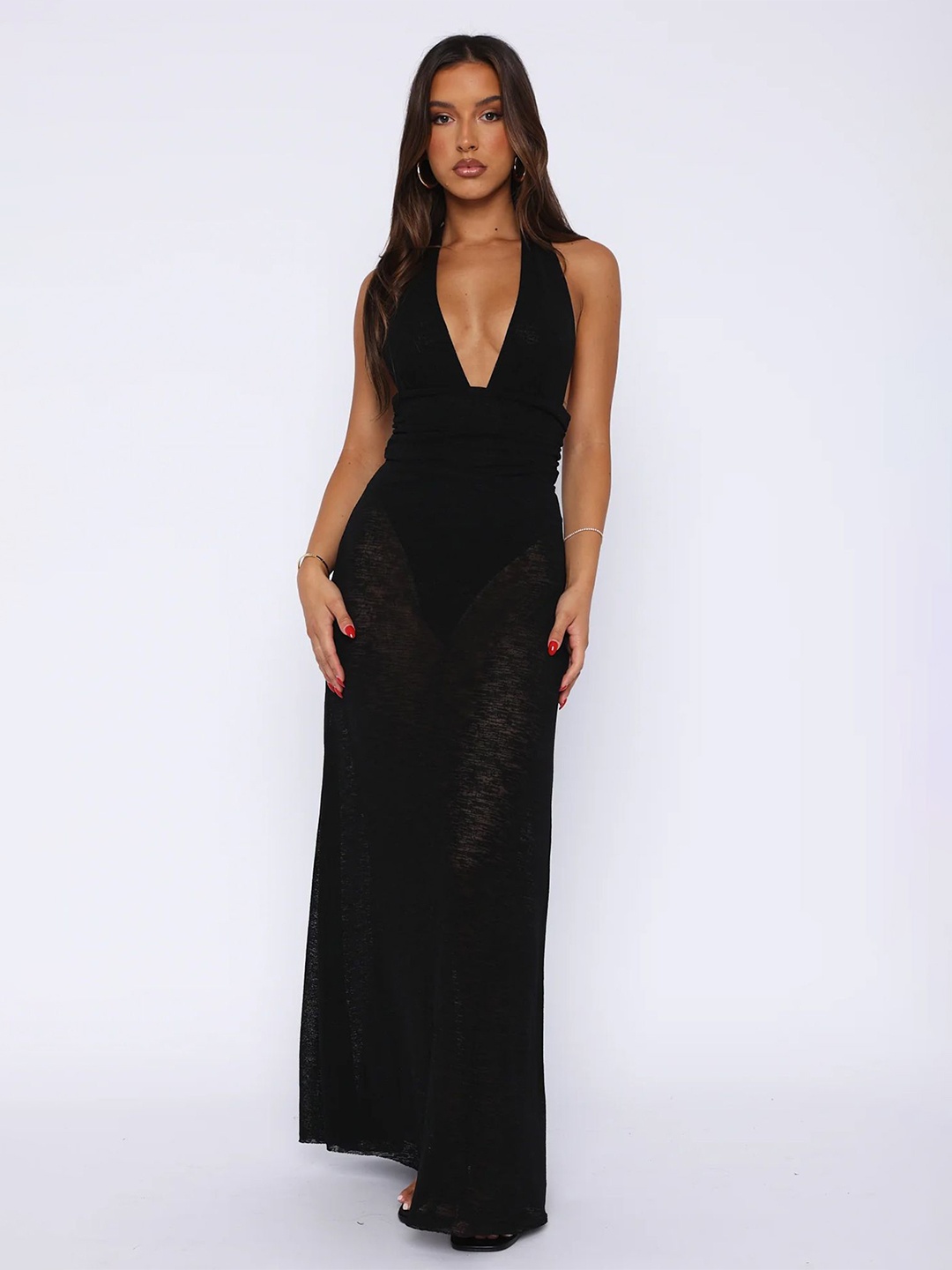 

LULU & SKY Maxi Dress, Black