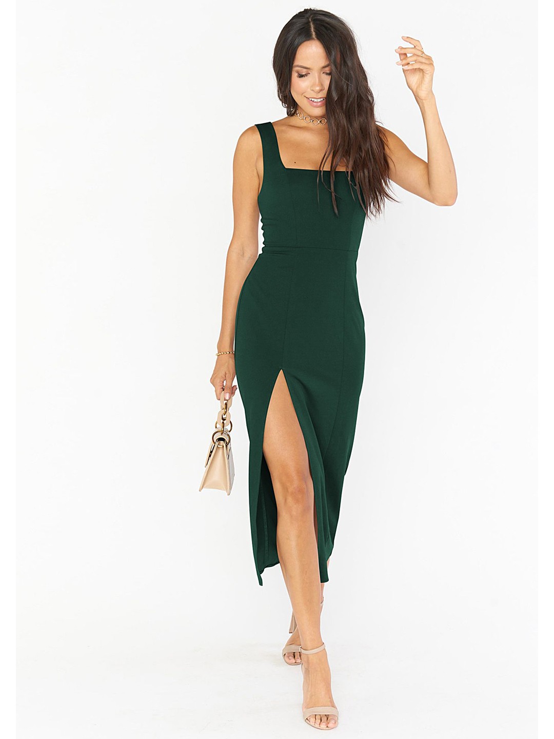 

LULU & SKY Sheath Midi Dress, Green