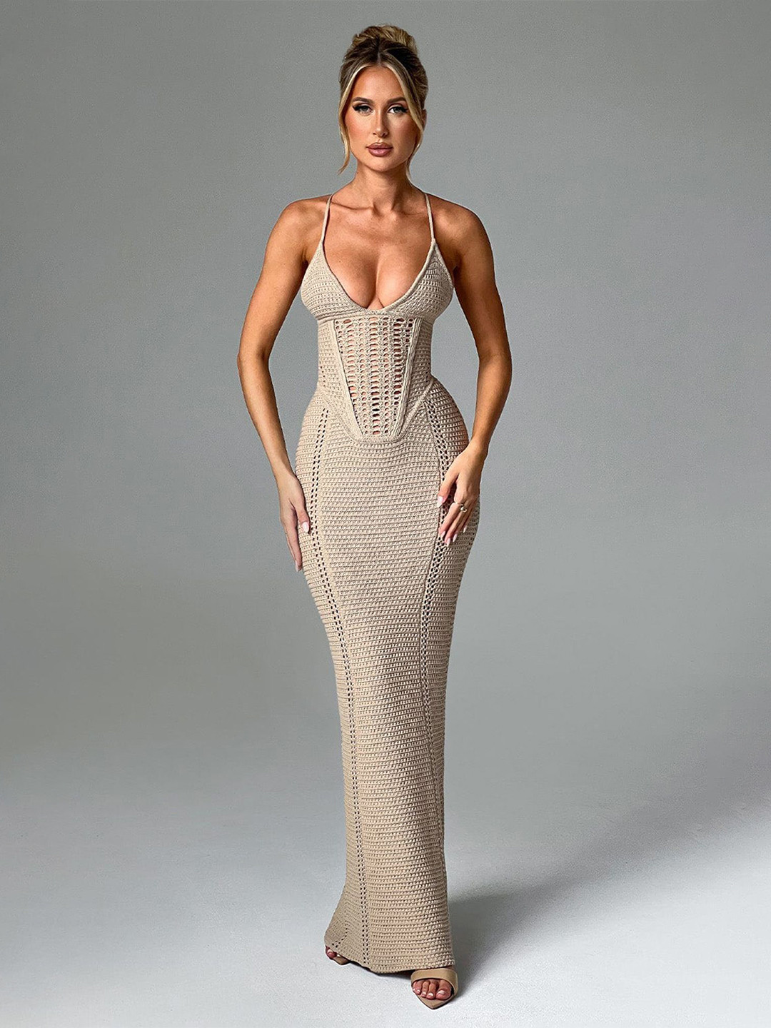 

LULU & SKY Maxi Dress, Khaki