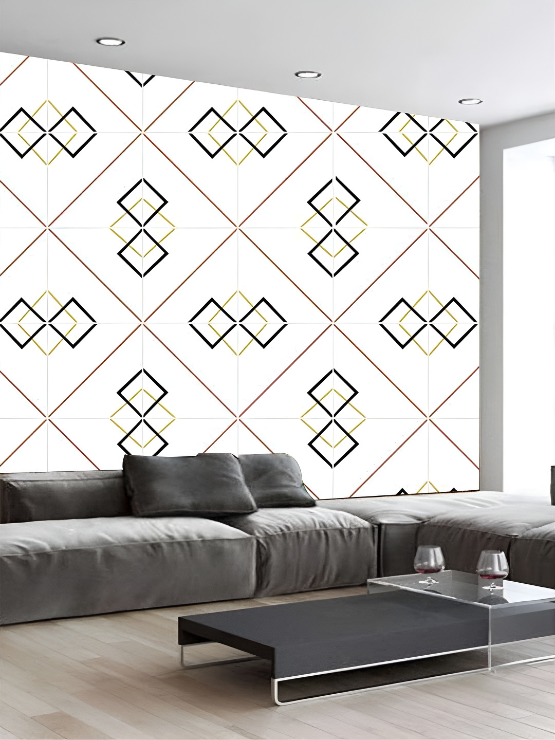 

Aura White & Black 3D Printed Self Adhesive Wall Sticker