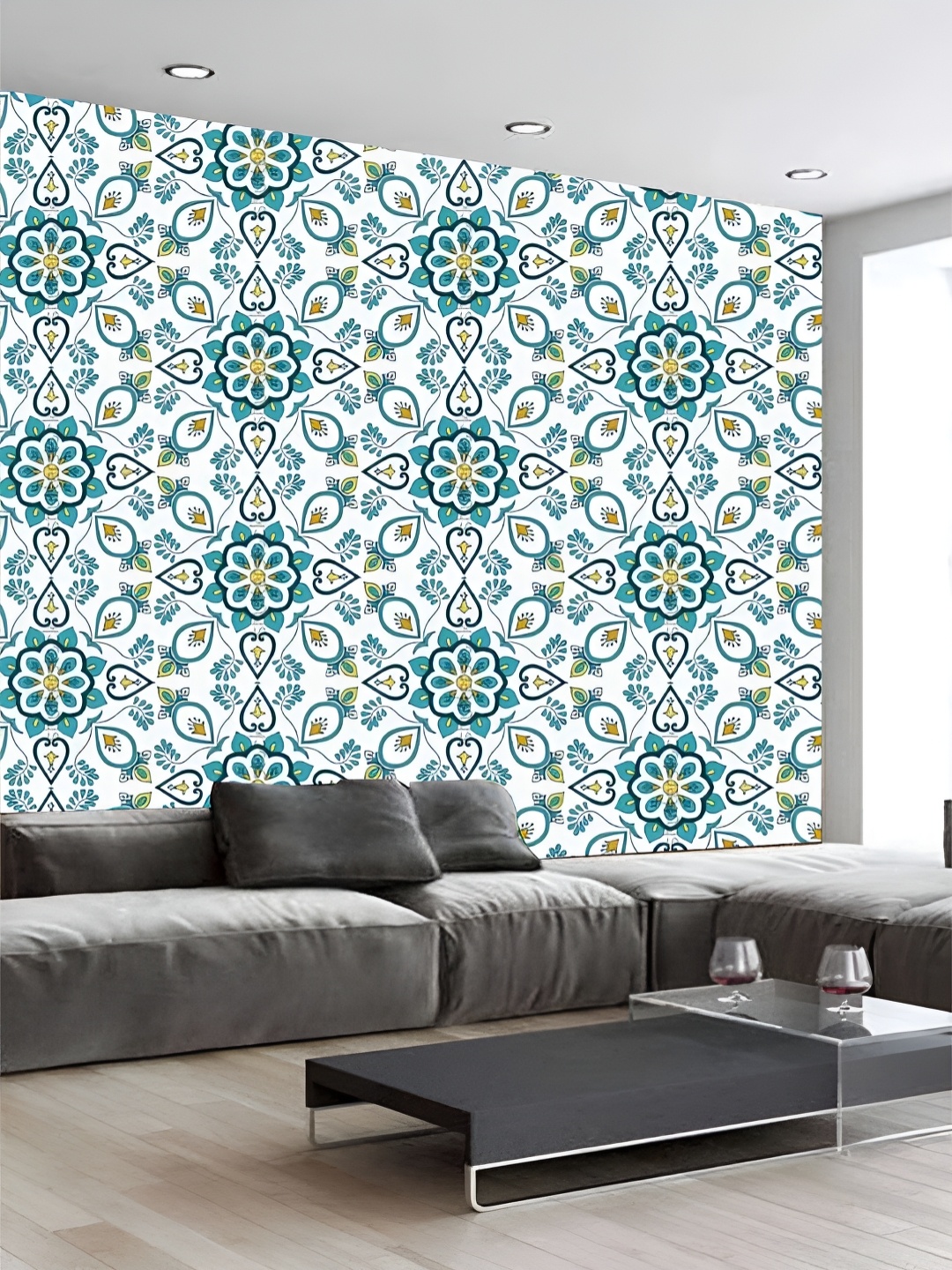 

Aura White & Green 3D Printed Self Adhesive Wall Sticker