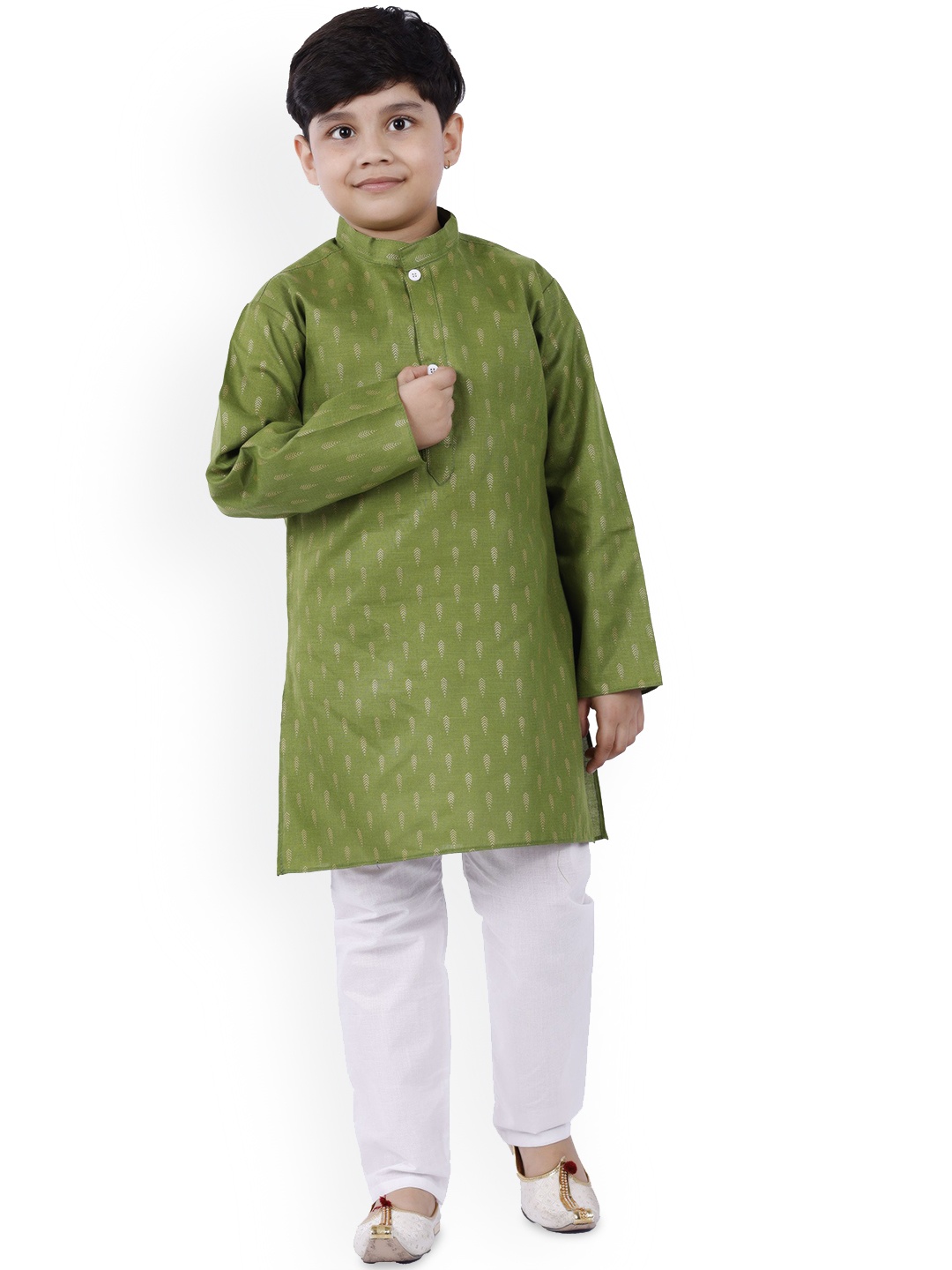

BAESD Boys Regular Kurta with Trousers, Green