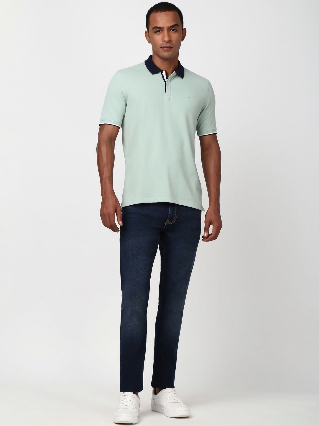 

Peter England Casuals Men Polo Collar T-shirt, Green