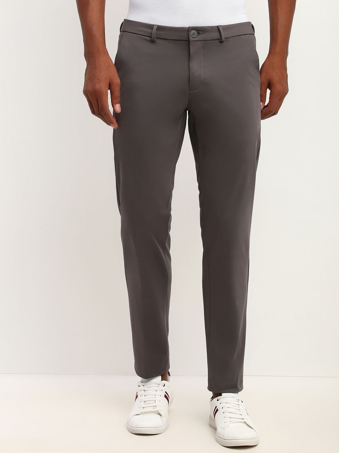 

Allen Solly Men Slim Fit Trousers, Grey