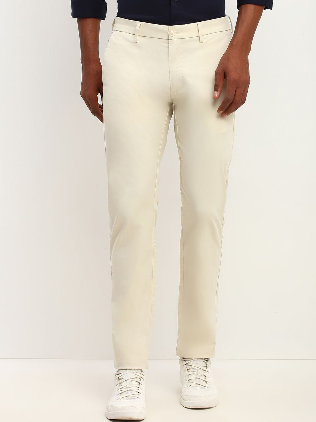 

Allen Solly Men Slim Fit Trousers, Beige