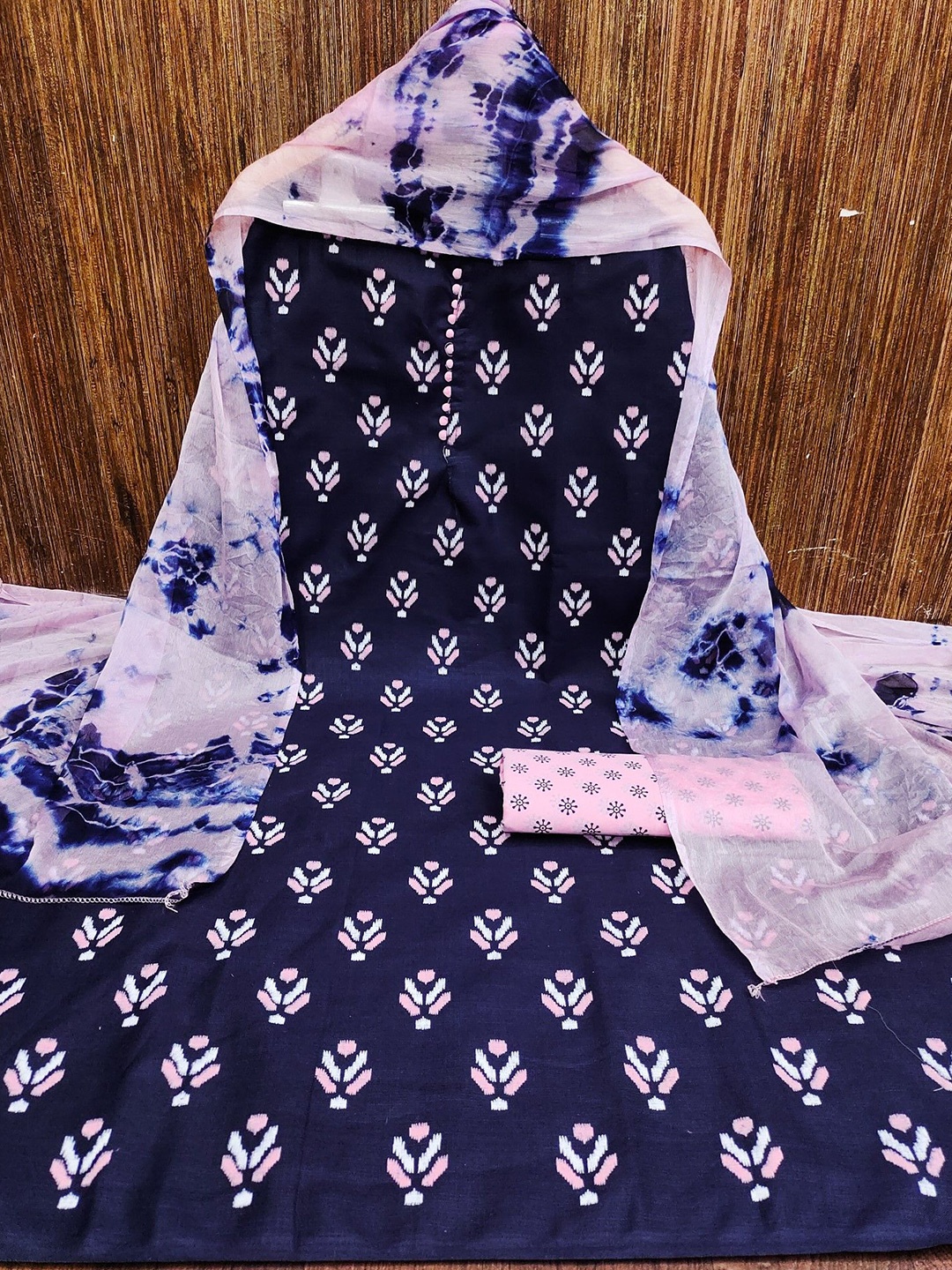 

LeeliPeeri Designer Printed Unstitched Dress Material, Blue