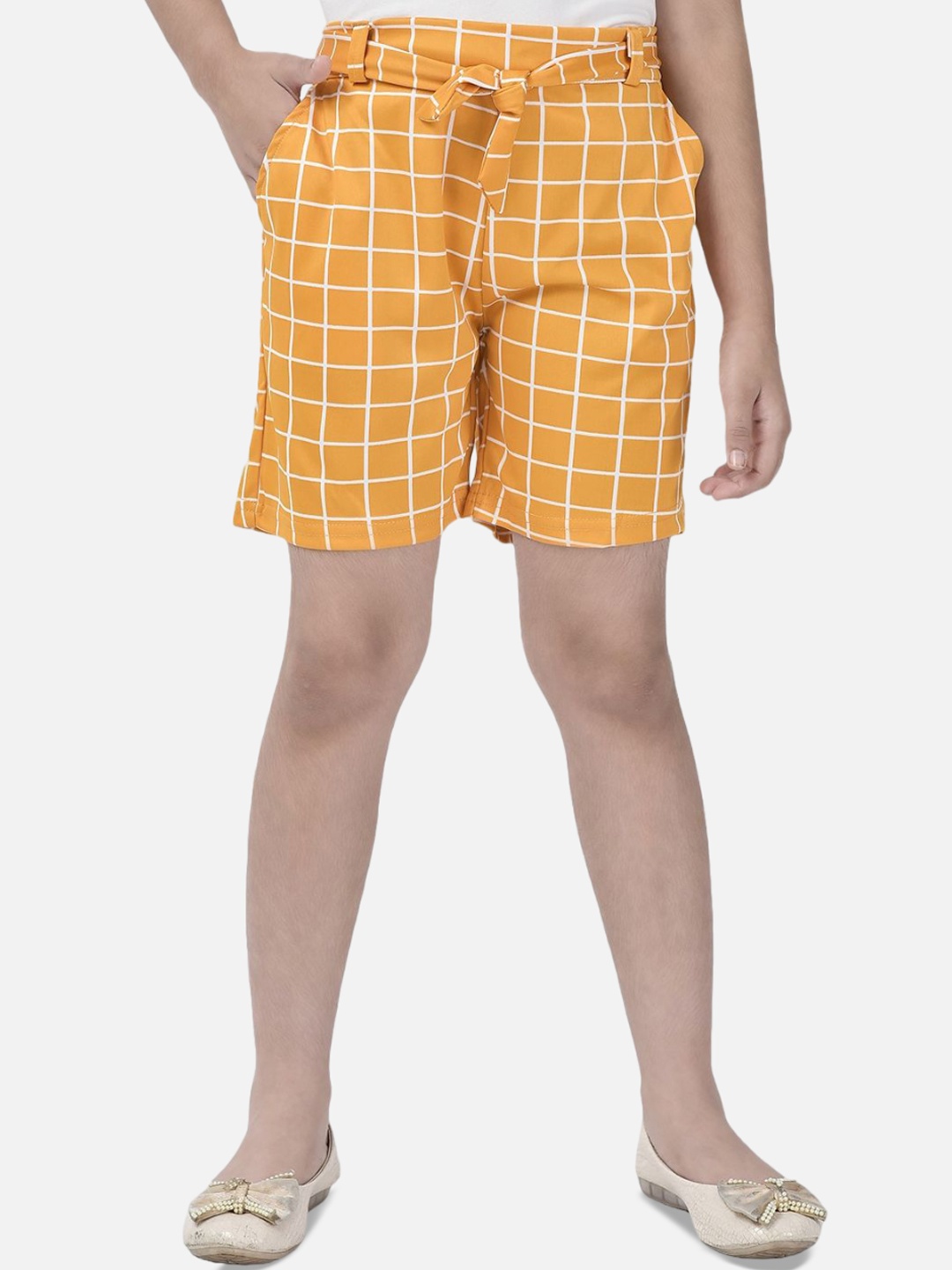 

FNOCKS Girls Relaxed Chinos Trousers, Yellow