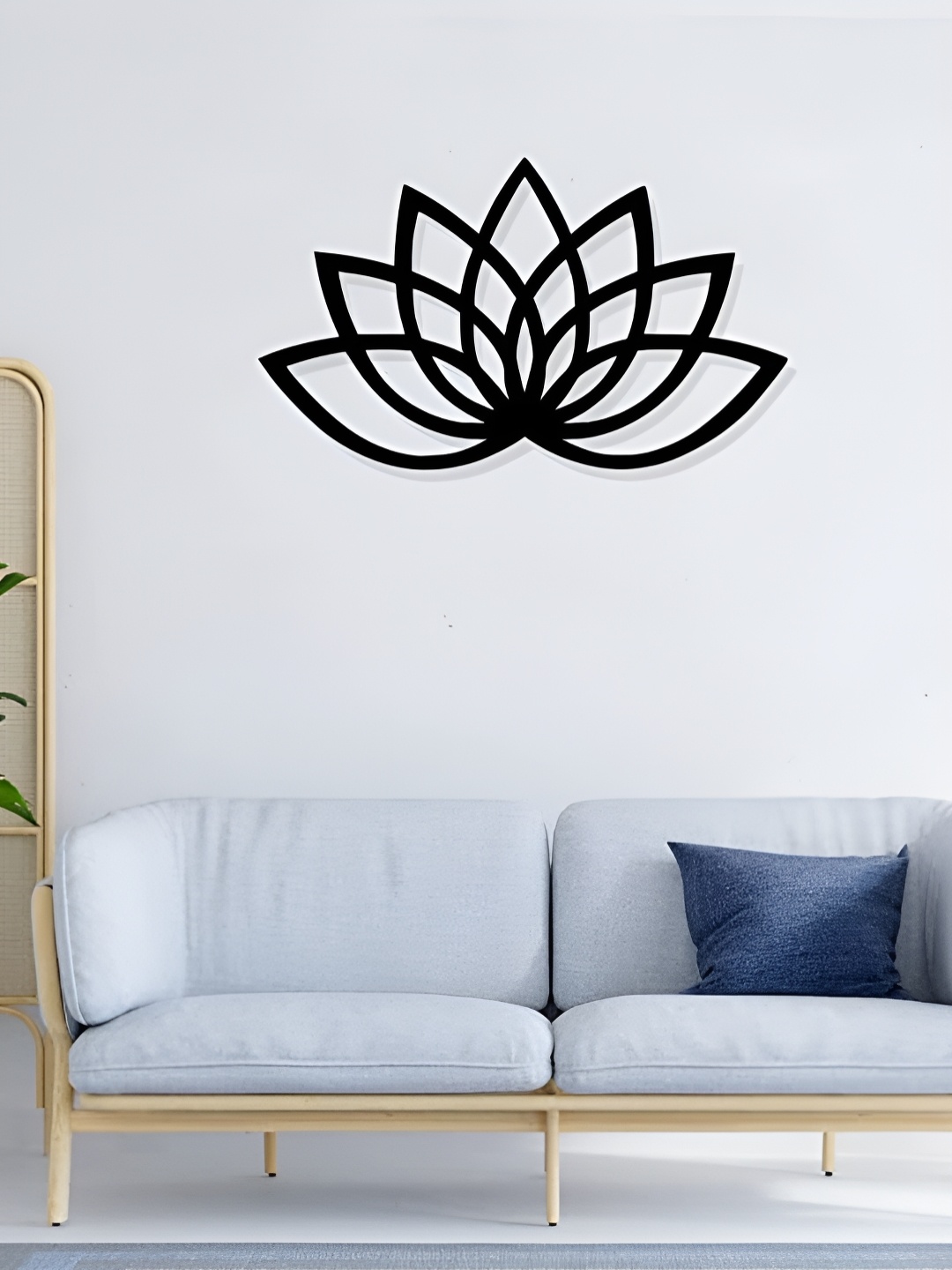 

Artrooms Lotus Metal Wall Art, Black