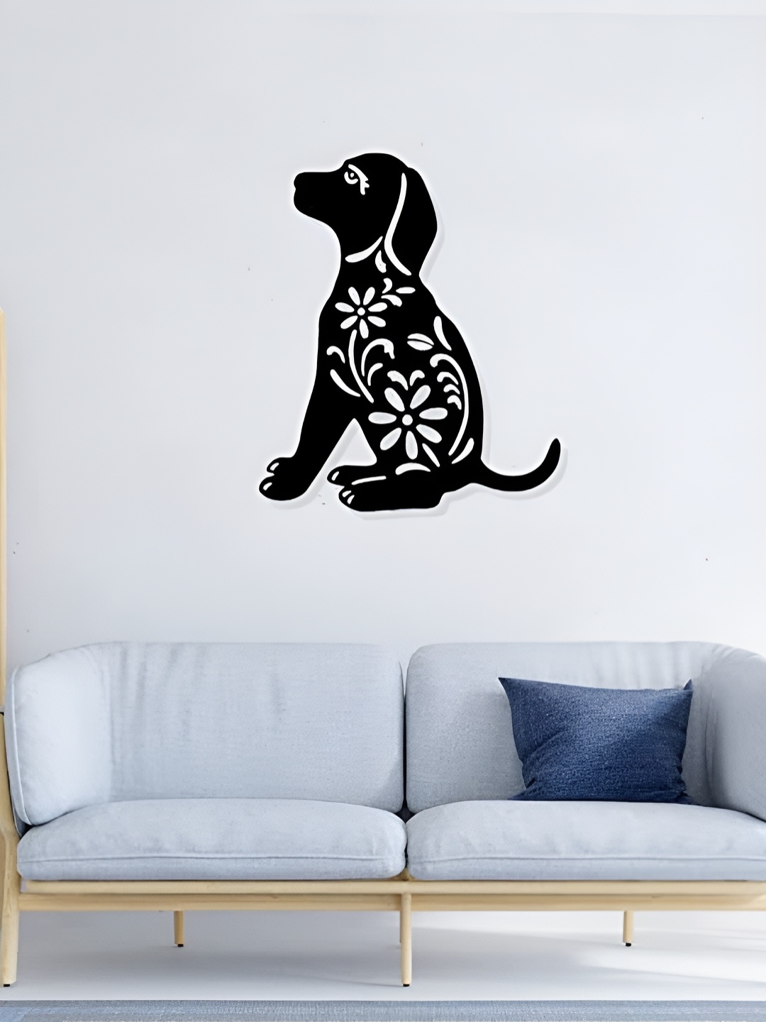 

Artrooms Dog Metal Wall Art, Black