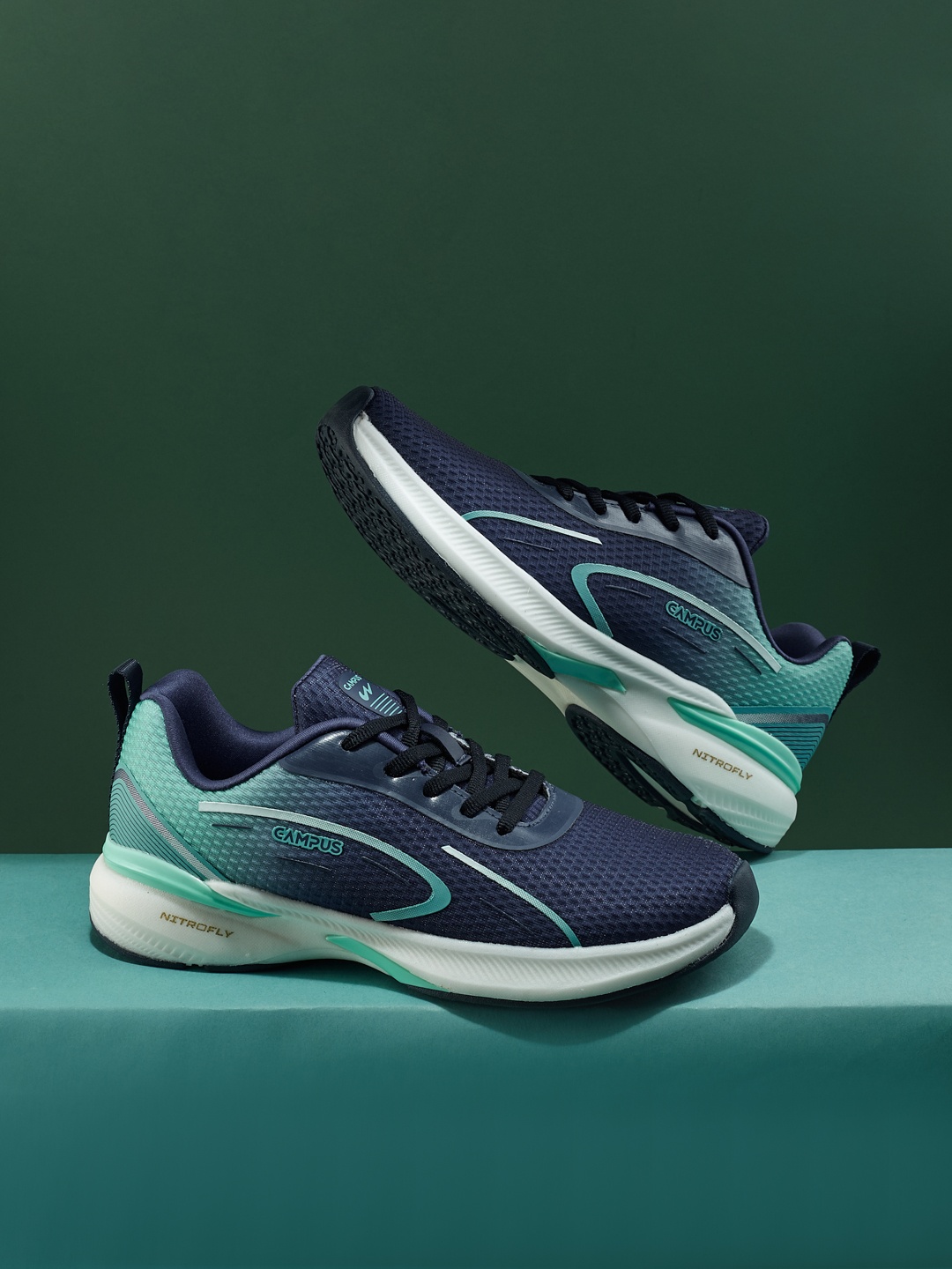 

Campus Women Mesh Running Non-Marking Shoes, Navy blue