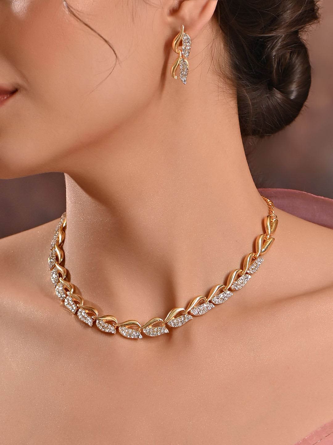 

Fida Gold-Plated AD-Studded Jewellery Set