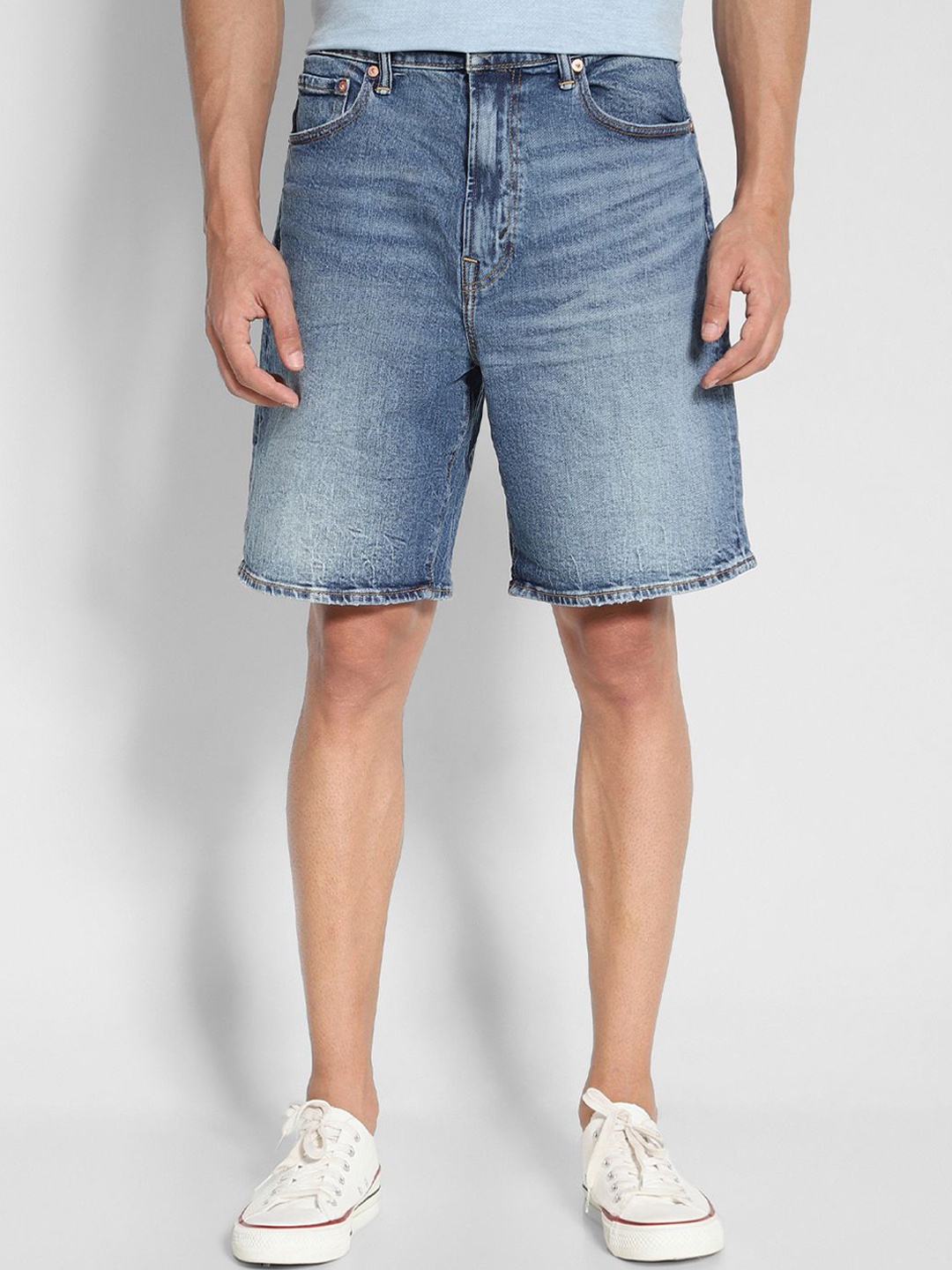 

AMERICAN EAGLE OUTFITTERS Men Washed Denim Shorts Technology, Blue