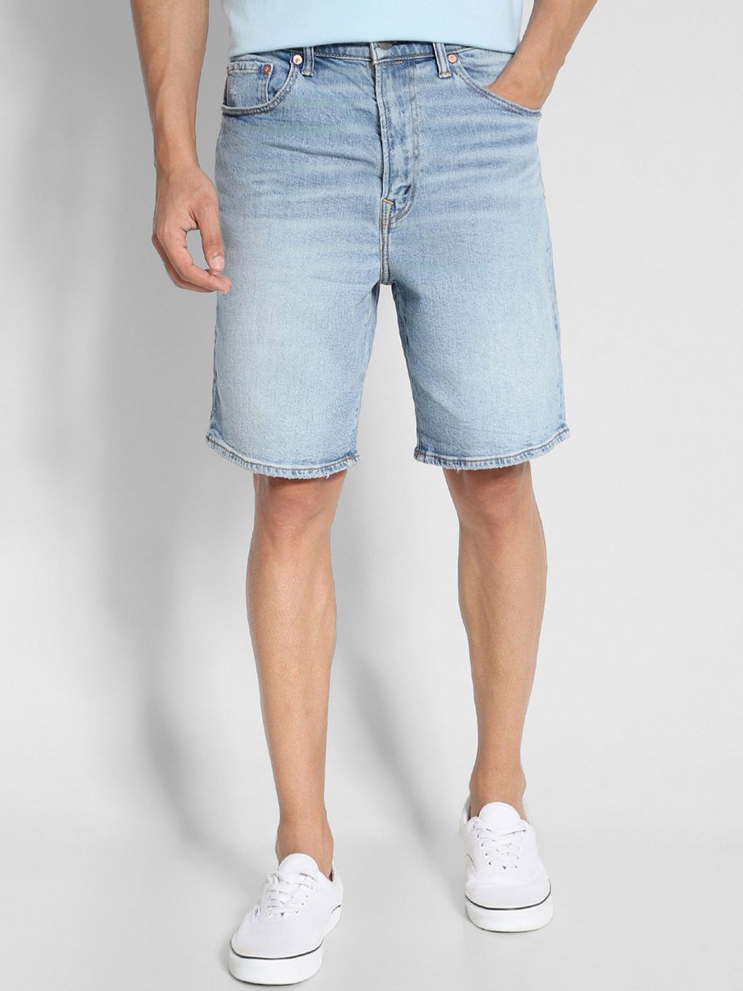 

AMERICAN EAGLE OUTFITTERS Men Washed Denim Shorts Technology, Blue