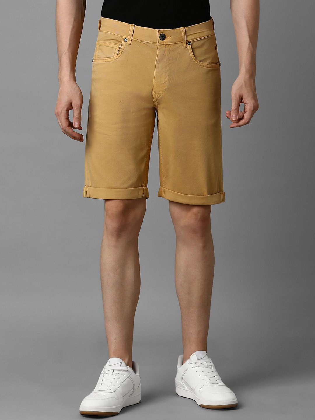 

Louis Philippe Jeans Men Slim Fit Chino Shorts, Yellow