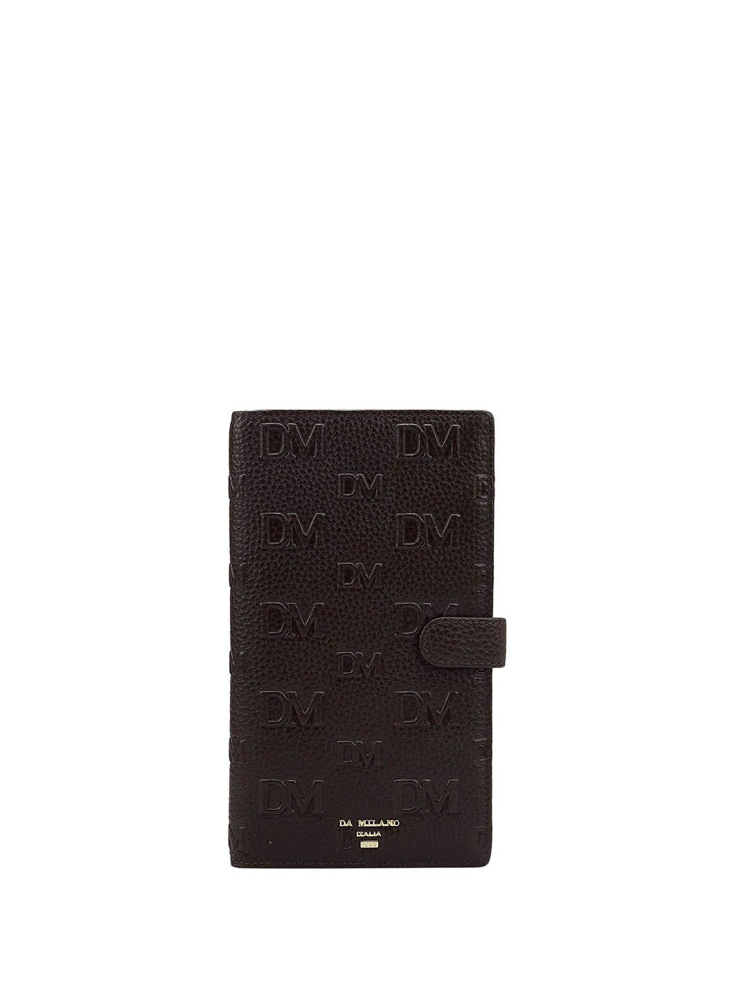 

Da Milano Unisex Textured Leather Card Holder, Brown