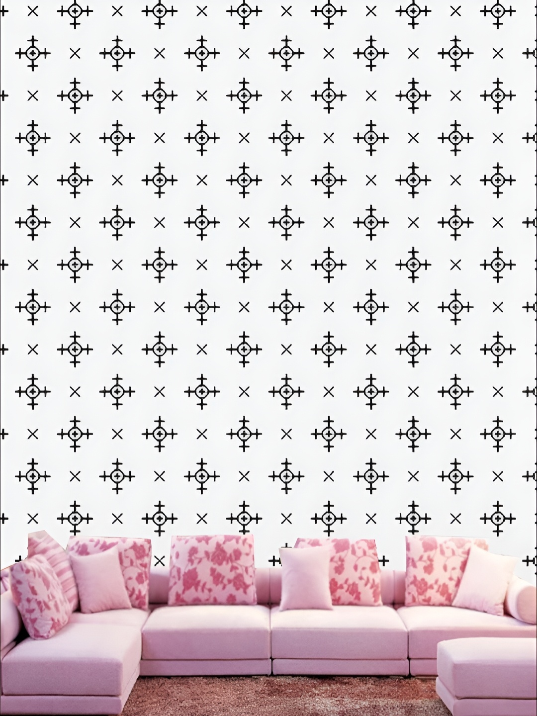 

Aura White & Black Printed Self Adhesive Wall Sticker