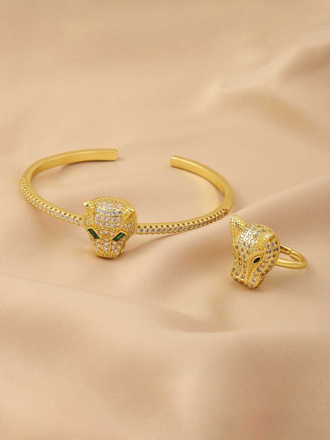 

SALTY Stone Studded Jewellery Set, Gold