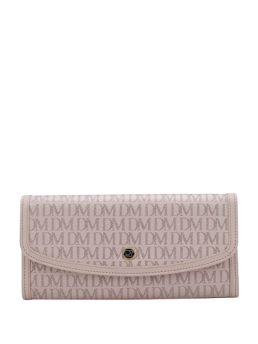 

Da Milano Women Typography Printed Leather Two Fold Wallet, Pink