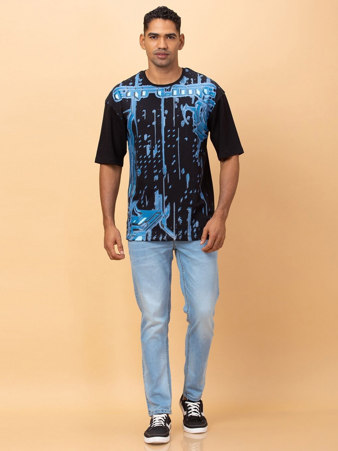 

Being Human Men Printed Pockets T-shirt, Black