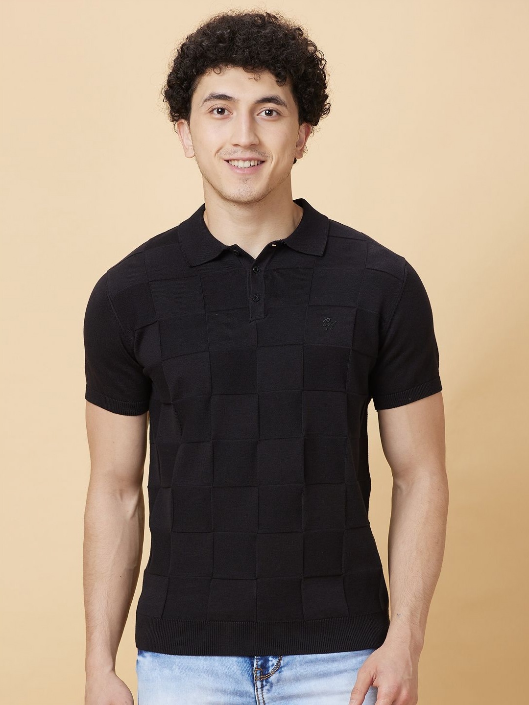 

Being Human Men Polo Collar Pockets T-shirt, Black