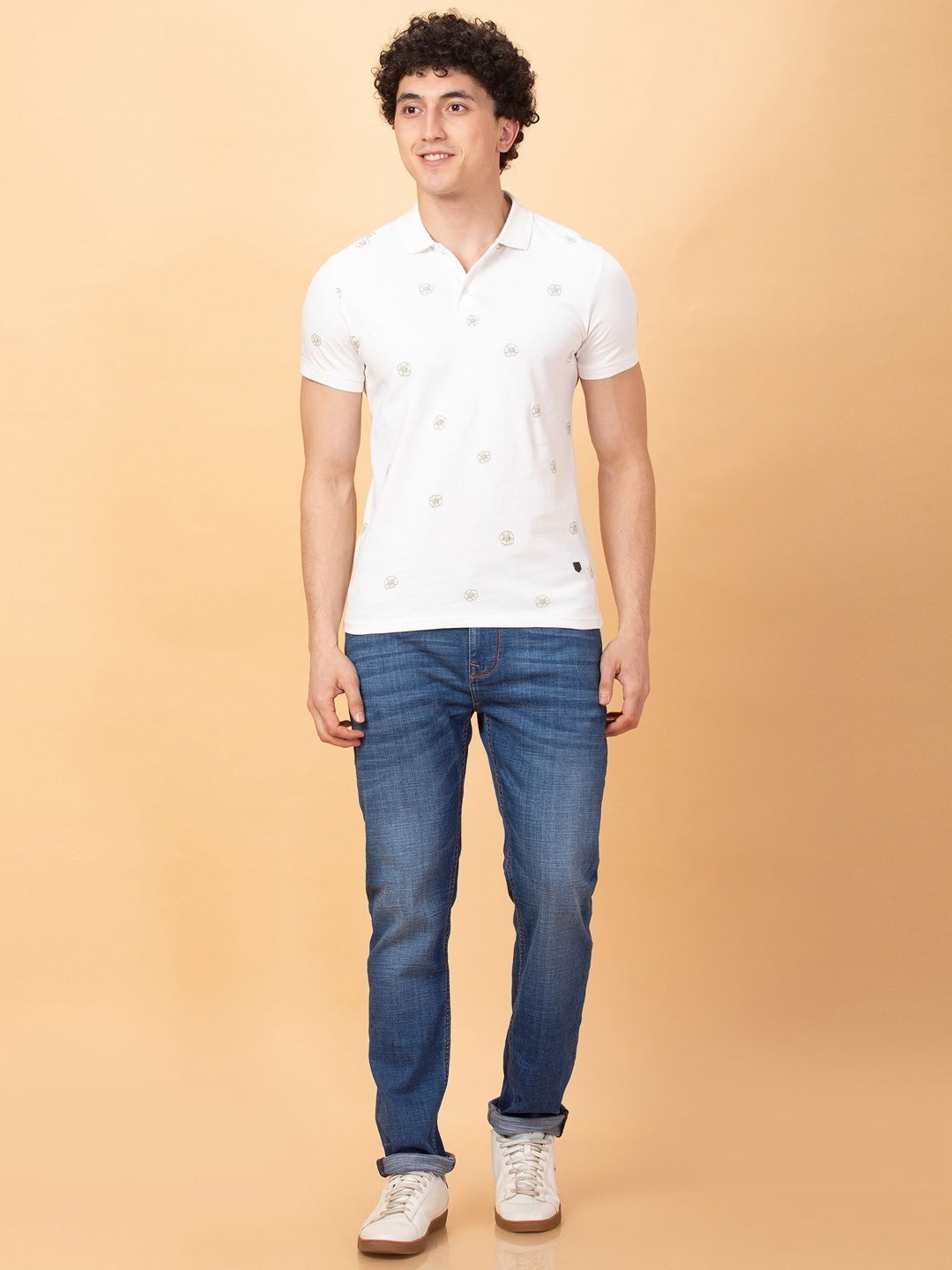 

Being Human Men Polo Collar T-shirt, White