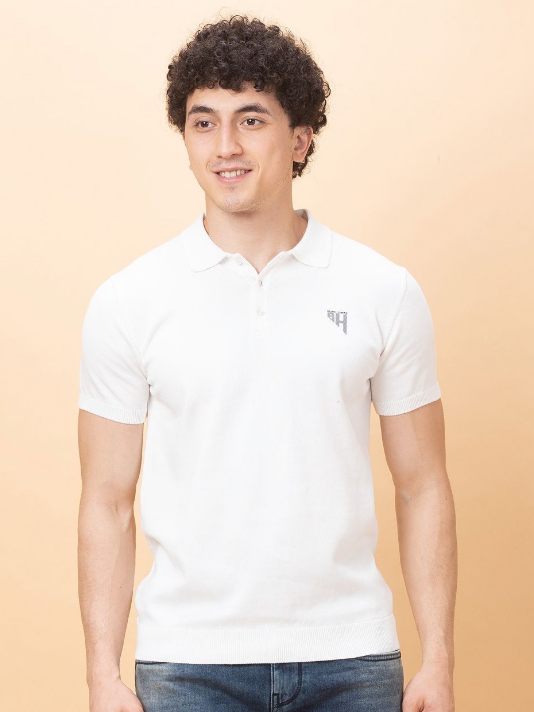 

Being Human Men Polo Collar T-shirt, White