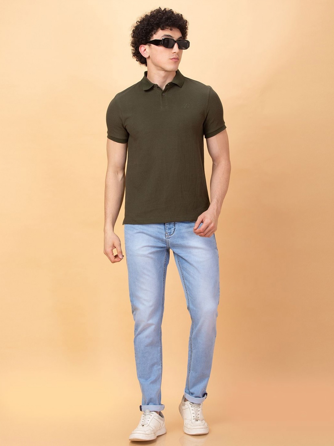 

Being Human Men Polo Collar T-shirt, Green