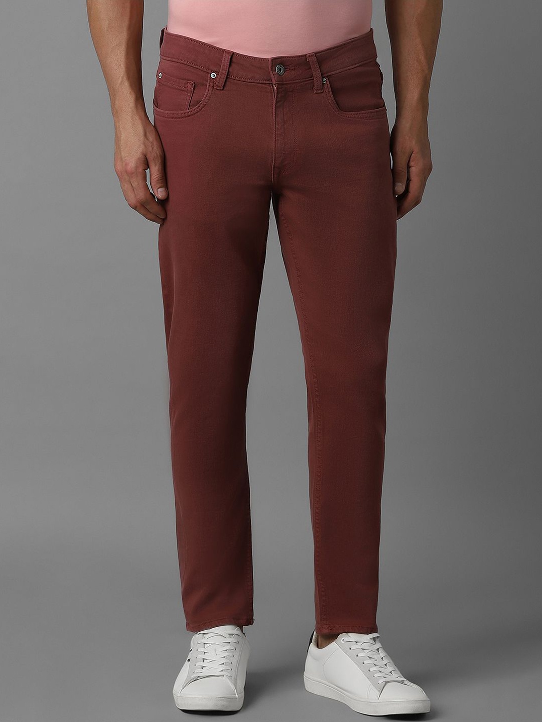 

Louis Philippe Jeans Men Slim Fit Jeans, Maroon