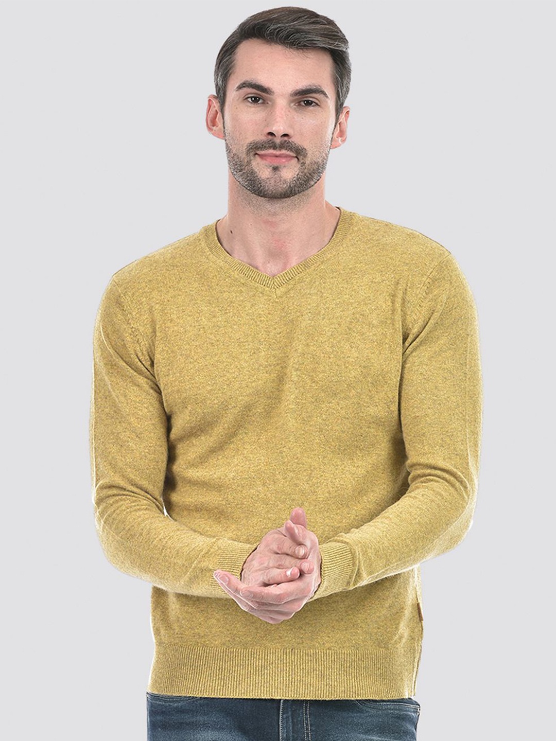 

Numero Uno Men Woollen Pullover, Yellow