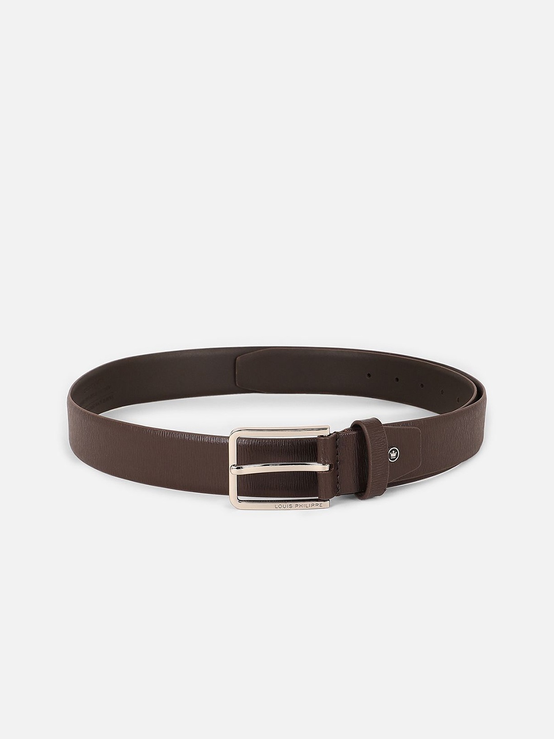 

Louis Philippe Men Textured Leather Formal Belt, Brown