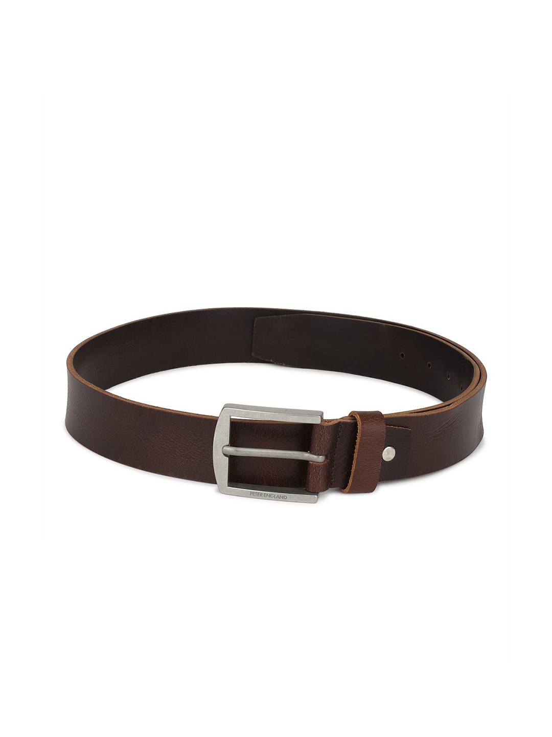 

Peter England Men Textured Leather Formal Belt, Brown