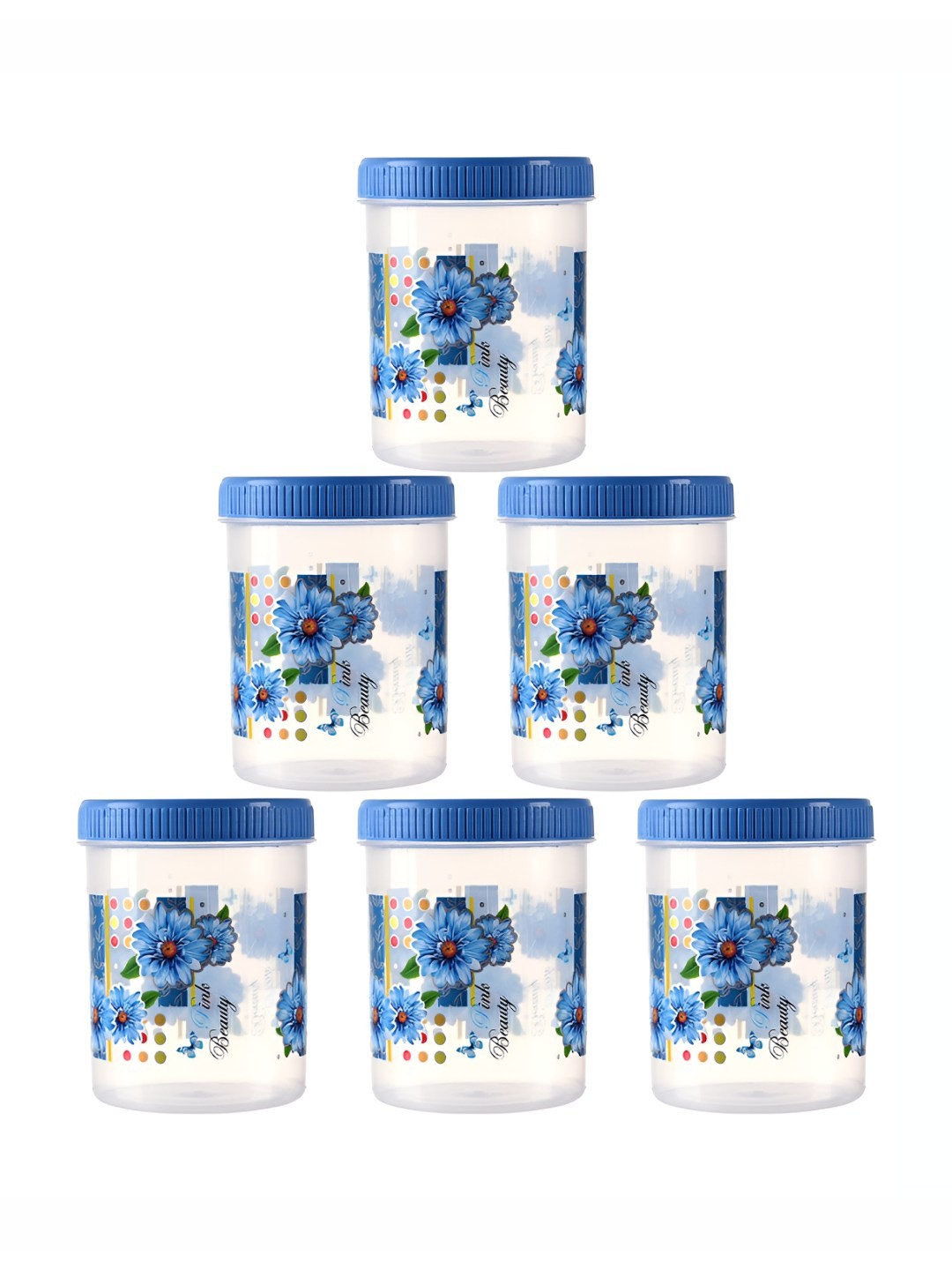 

Kuber Industries 6-Pcs Blue Storage Container 1000ml