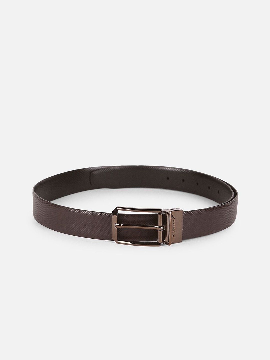 

Van Heusen Men Textured Leather Belt, Brown